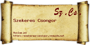 Szekeres Csongor névjegykártya